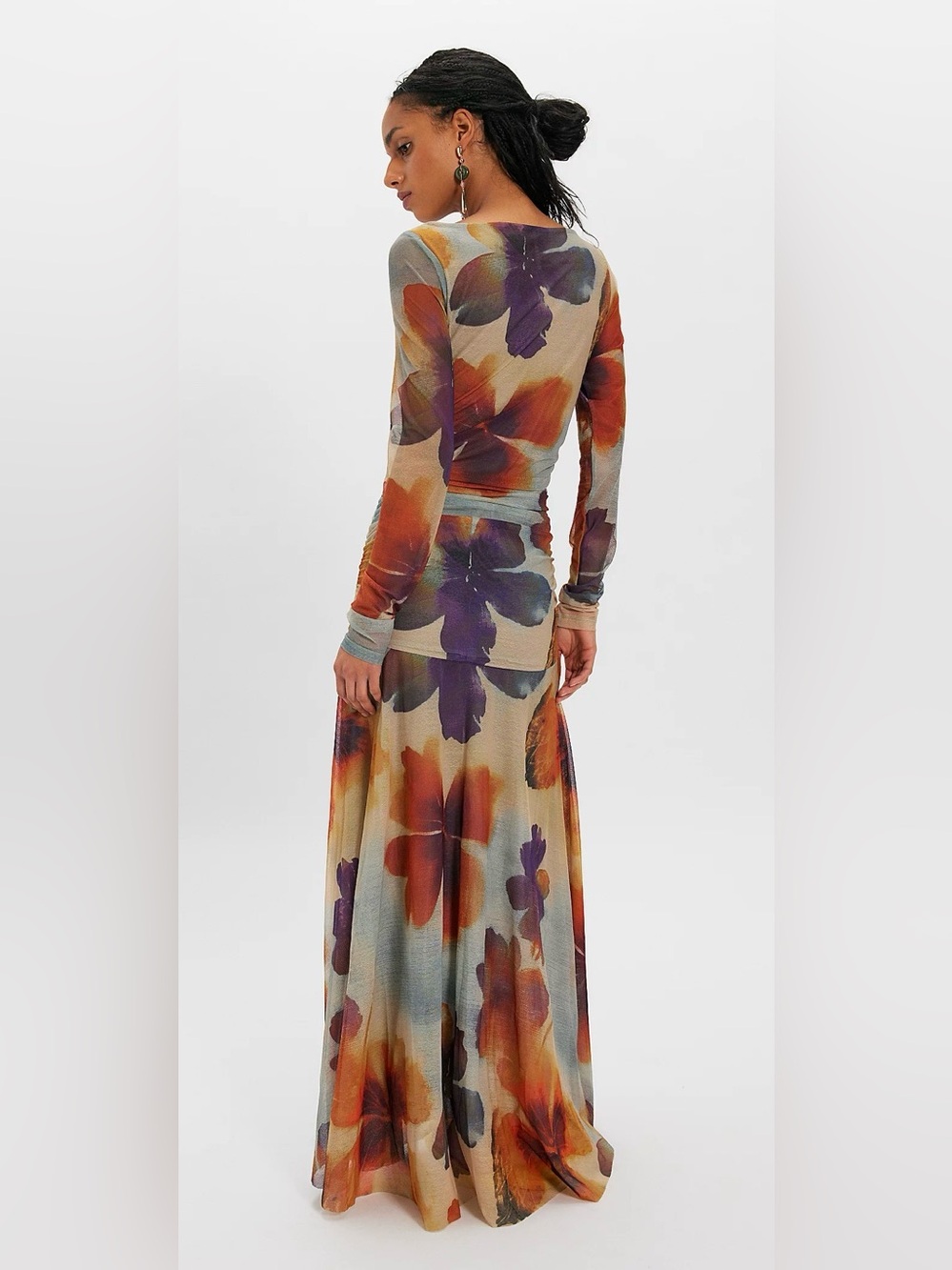 Free People Sunnei Maxi Dress in Sunrise Combo Size Large - Picture 3 of 9
